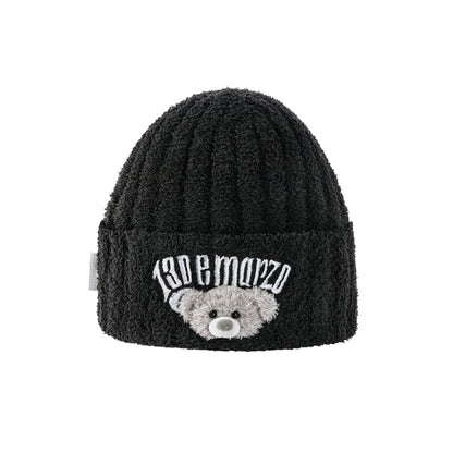 13DE MARZO Embroidered Plush Beanie - 13DE MARZO