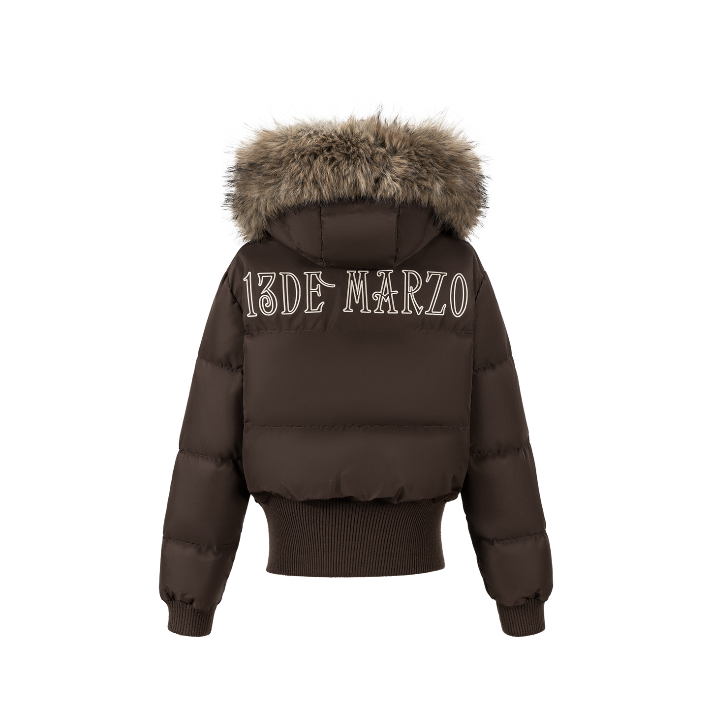 13DE MARZO Doozoo Short Down Jacket Brown