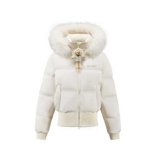 13DE MARZO Doozoo Short Down Jacket Beige
