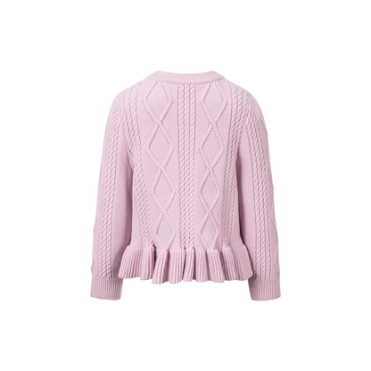 13DE MARZO BabyBear Flounce Knit Cardigan Pink