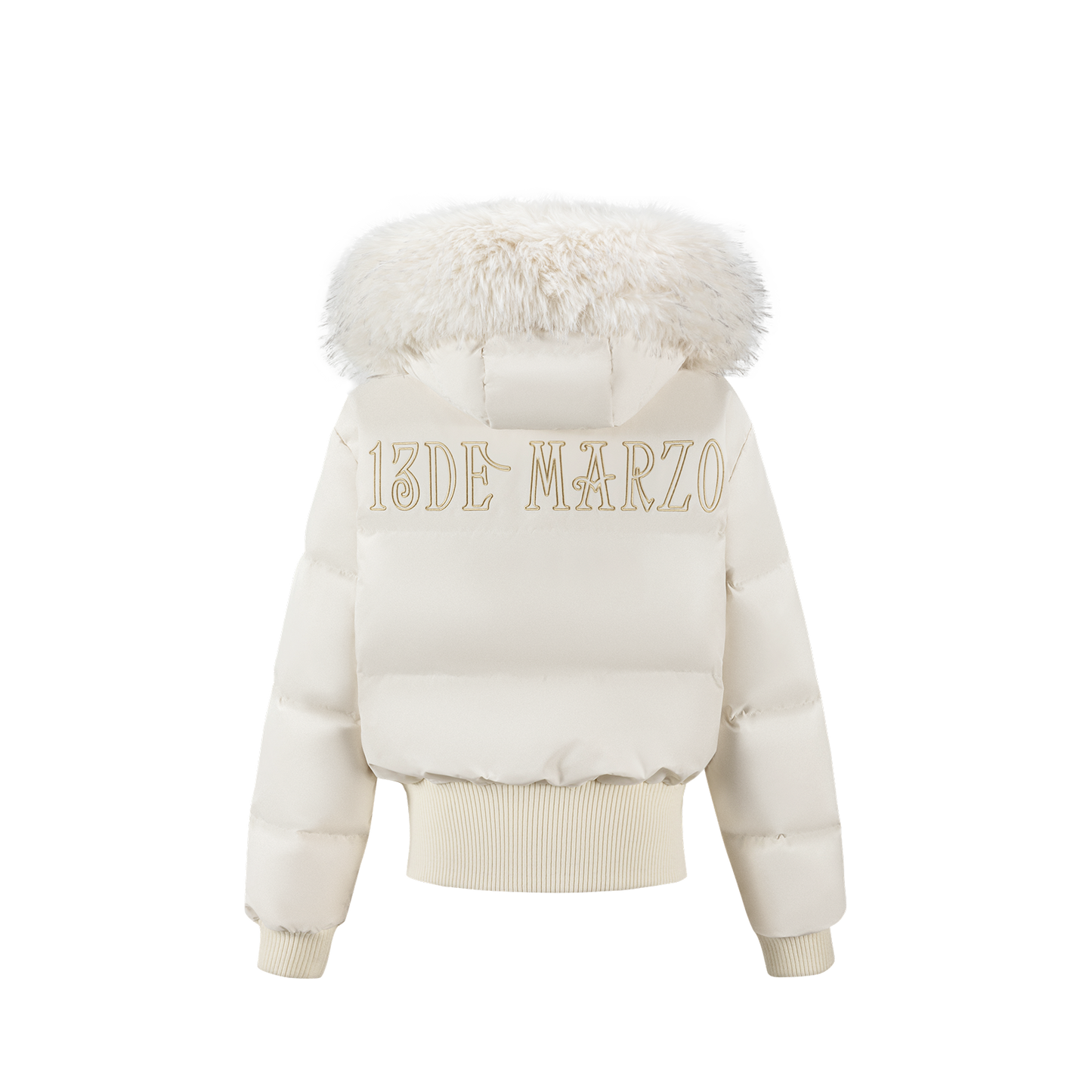 13DE MARZO Doozoo Short Down Jacket Beige