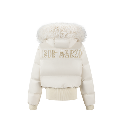 13DE MARZO Doozoo Short Down Jacket Beige
