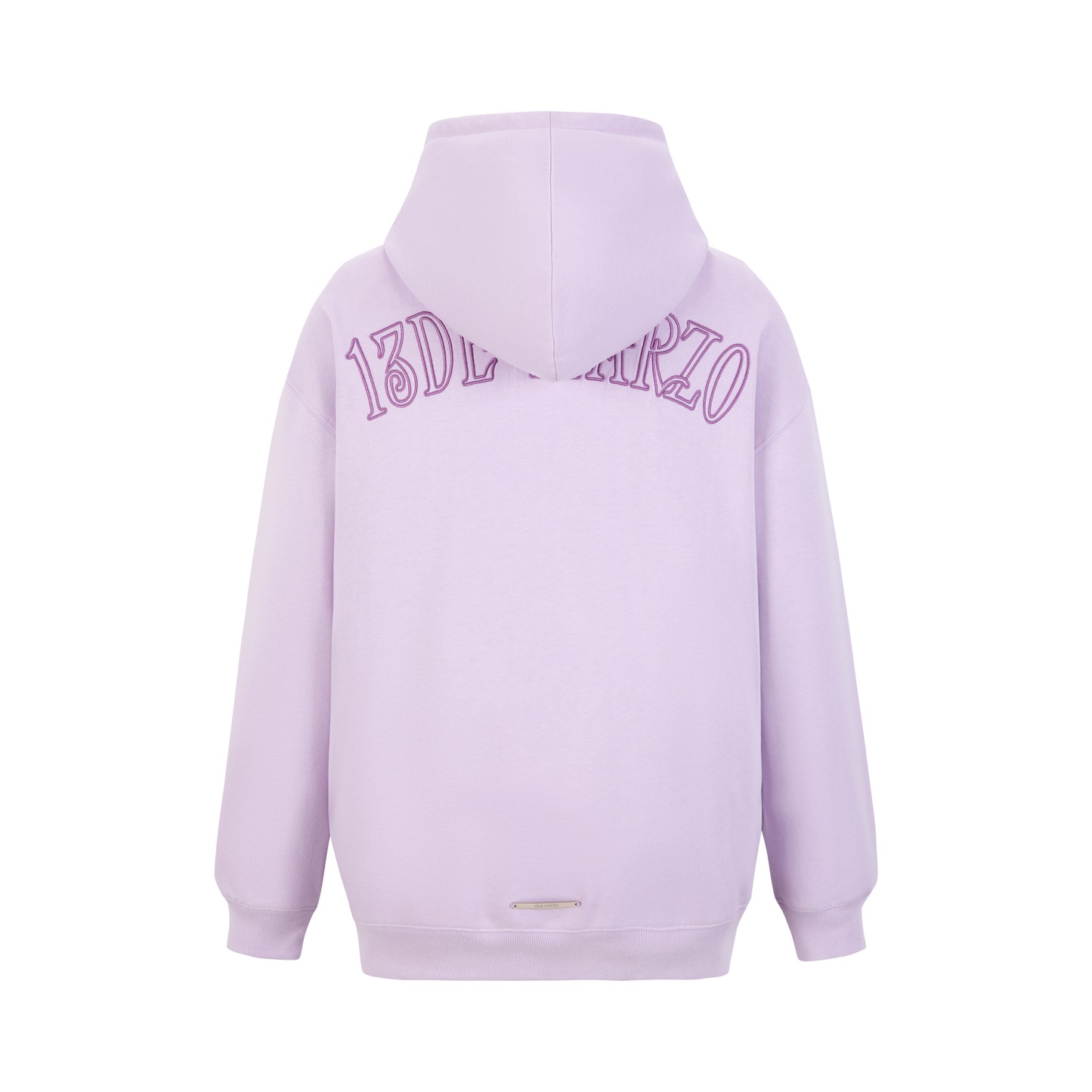 13DE MARZO Bear Embossment Pocket Hoodie