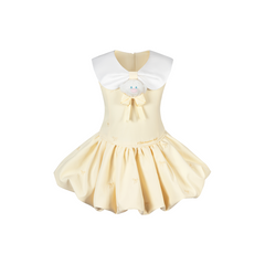 13DE MARZO BabyBear Bow Bubble Dress Yellow