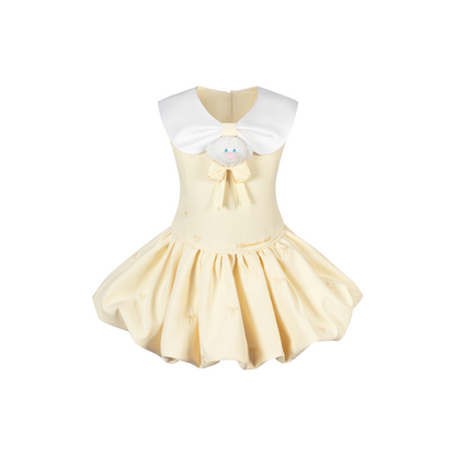 13DE MARZO BabyBear Bow Bubble Dress Yellow