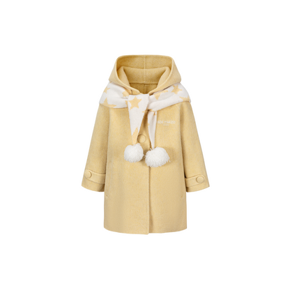 13DE MARZO BabyBear Star Scarf Coat Yellow