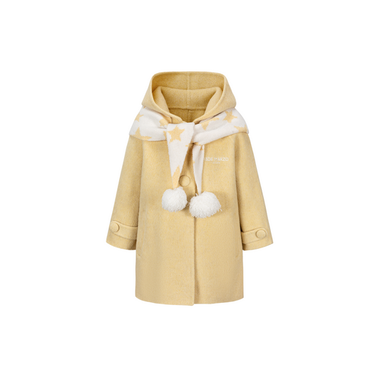 13DE MARZO BabyBear Star Scarf Coat Yellow