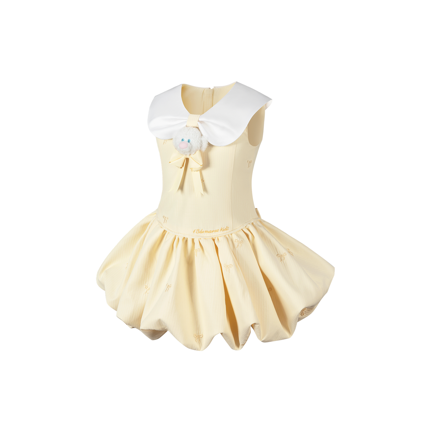 13DE MARZO BabyBear Bow Bubble Dress Yellow