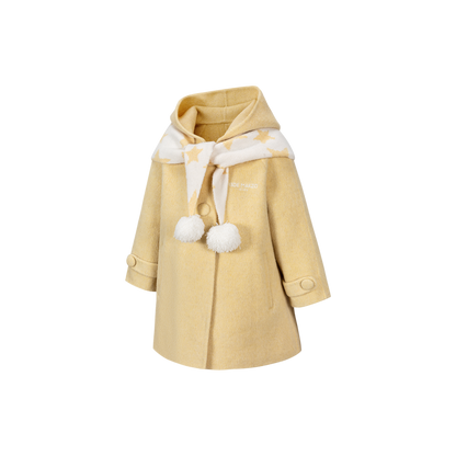 13DE MARZO BabyBear Star Scarf Coat Yellow