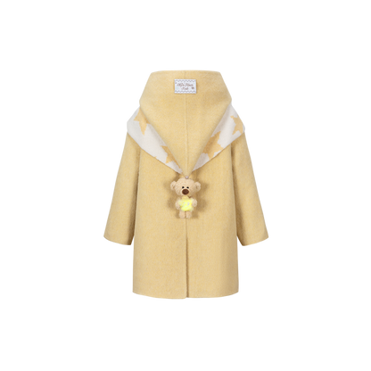 13DE MARZO BabyBear Star Scarf Coat Yellow