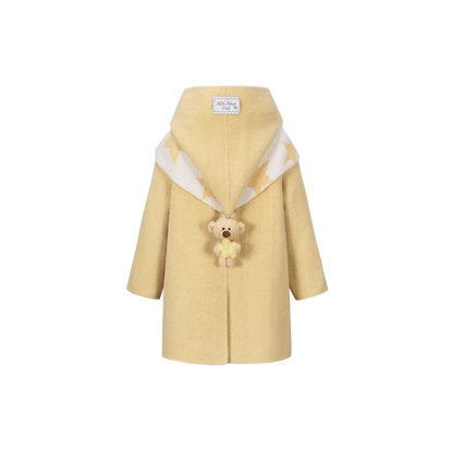 13DE MARZO BabyBear Star Scarf Coat Yellow