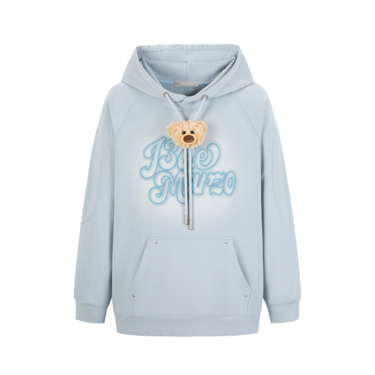 13DE MARZO Bear Spotlight Logo Hoodie