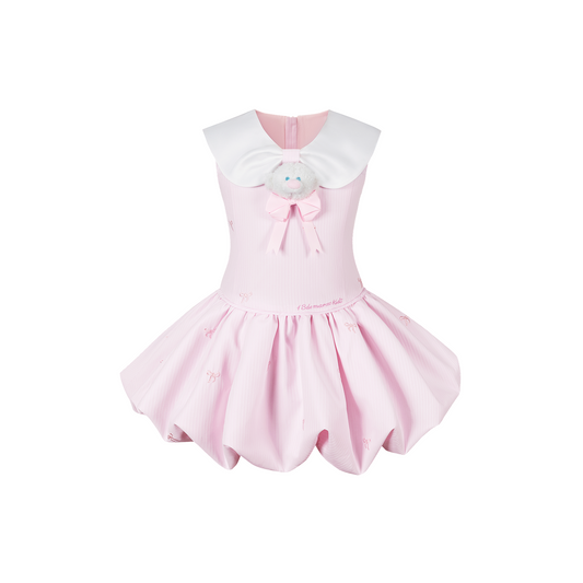 13DE MARZO BabyBear Bow Bubble Dress Pink