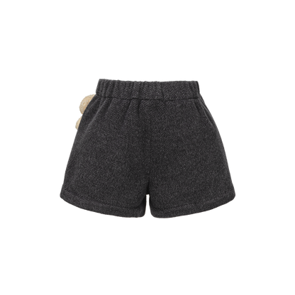 13DE MARZO BabyBear Star-Panel  Wool Shorts Grey