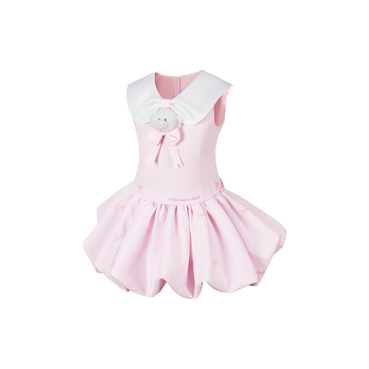 13DE MARZO BabyBear Bow Bubble Dress Pink