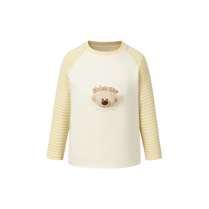 13DE MARZO BabyBear Stripe Raglan Long Sleeve Yellow - 13DE MARZO