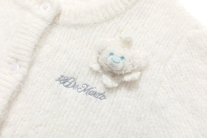 13DE MARZO Snow Bear Plush Cardigan
