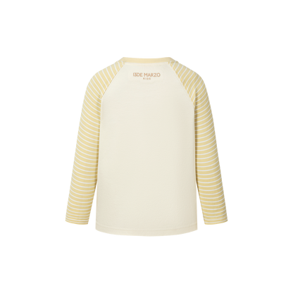 13DE MARZO BabyBear Stripe Raglan Long Sleeve Yellow - 13DE MARZO