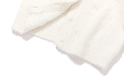 13DE MARZO Snow Bear Plush Cardigan