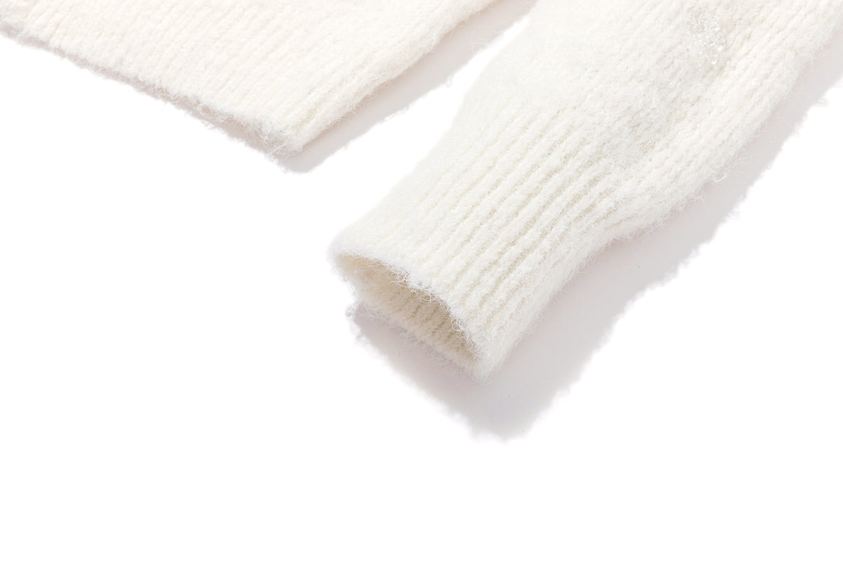 13DE MARZO Snow Bear Plush Cardigan