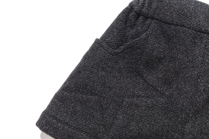 13DE MARZO BabyBear Star-Panel  Wool Shorts Grey