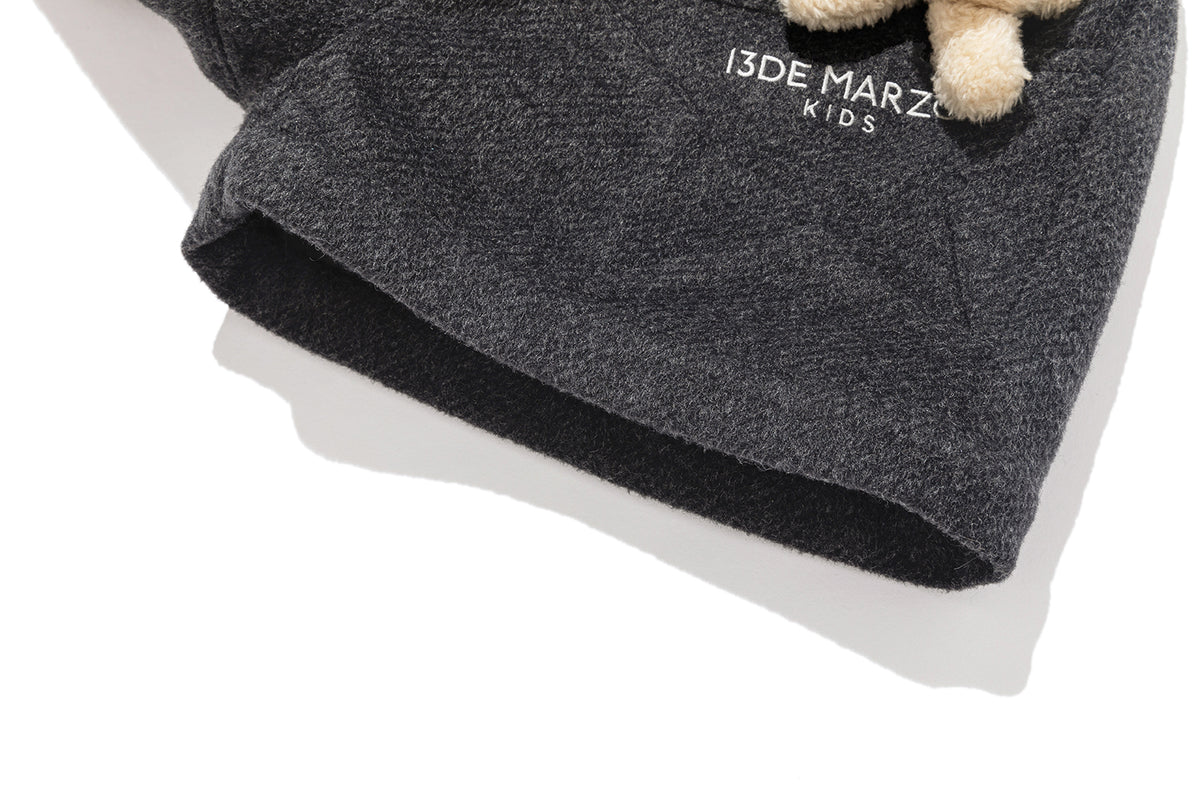13DE MARZO BabyBear Star-Panel  Wool Shorts Grey