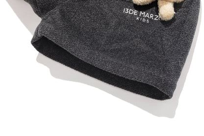 13DE MARZO BabyBear Star-Panel  Wool Shorts Grey
