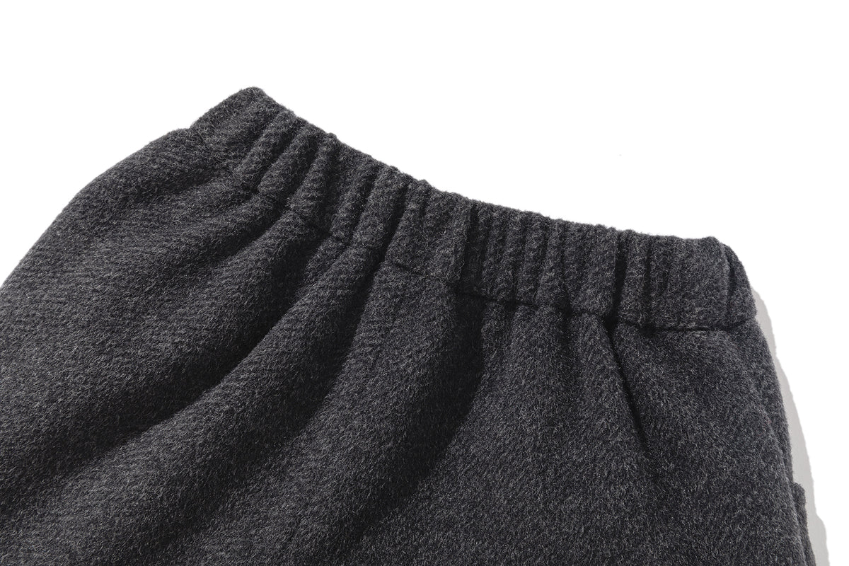 13DE MARZO BabyBear Star-Panel  Wool Shorts Grey