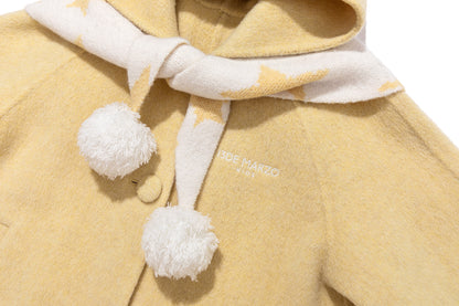 13DE MARZO BabyBear Star Scarf Coat Yellow
