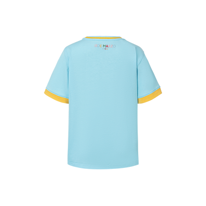 13DE MARZO BabyBear Town Illustration T-shirt Blue - 13DE MARZO