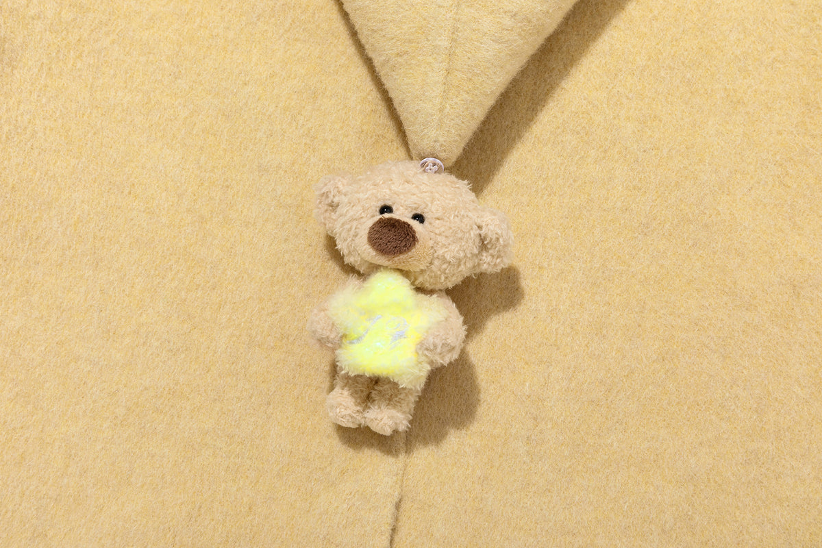 13DE MARZO BabyBear Star Scarf Coat Yellow