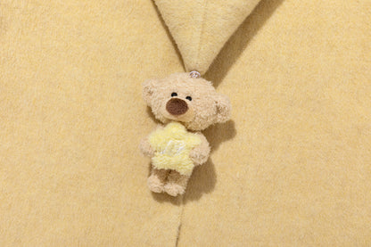 13DE MARZO BabyBear Star Scarf Coat Yellow