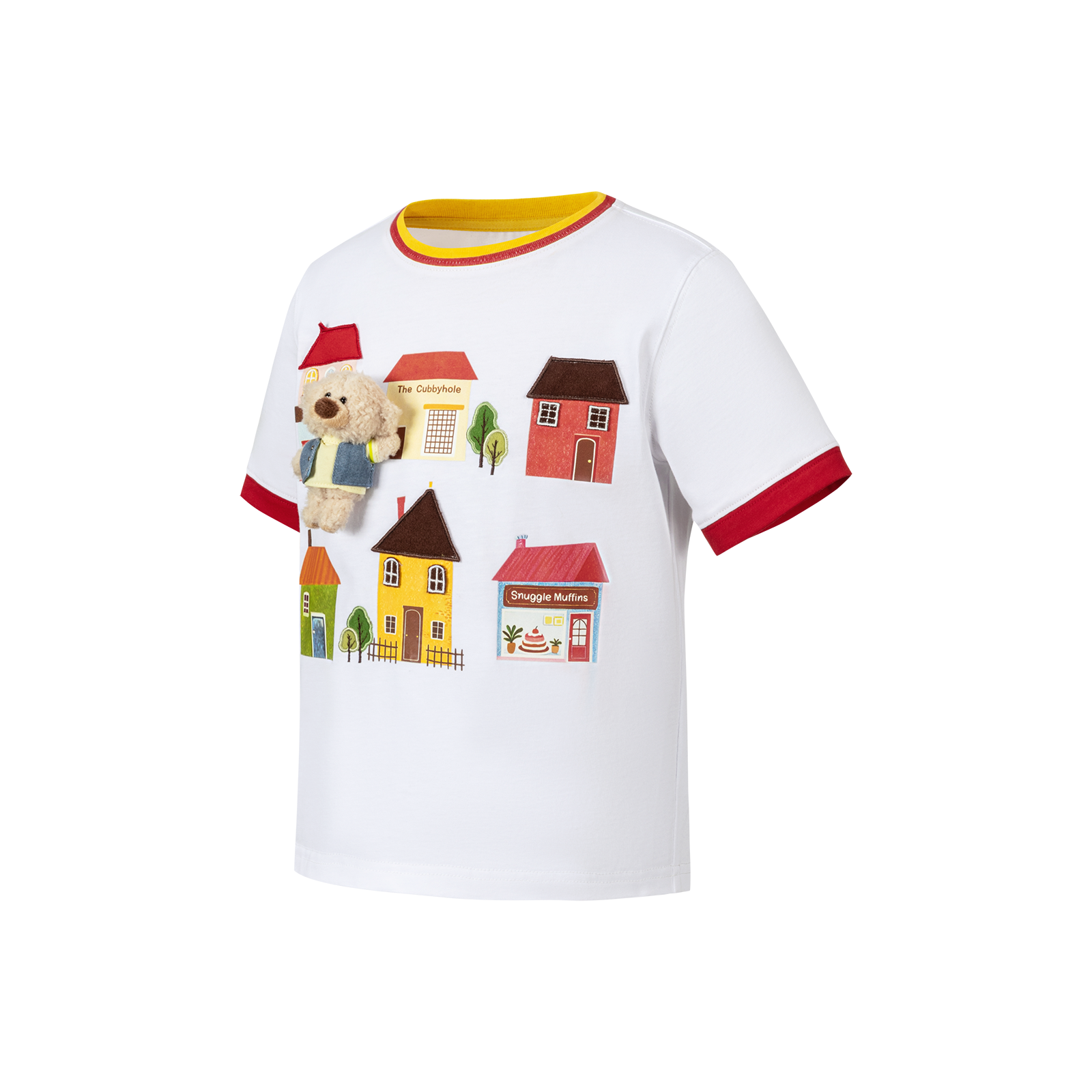 13DE MARZO BabyBear Town Illustration T-shirt White - 13DE MARZO