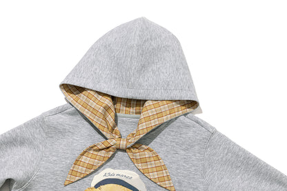 13DE MARZO Babybear Sailor Bear Illustration Hoodie Grey