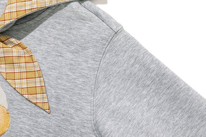 13DE MARZO Babybear Sailor Bear Illustration Hoodie Grey