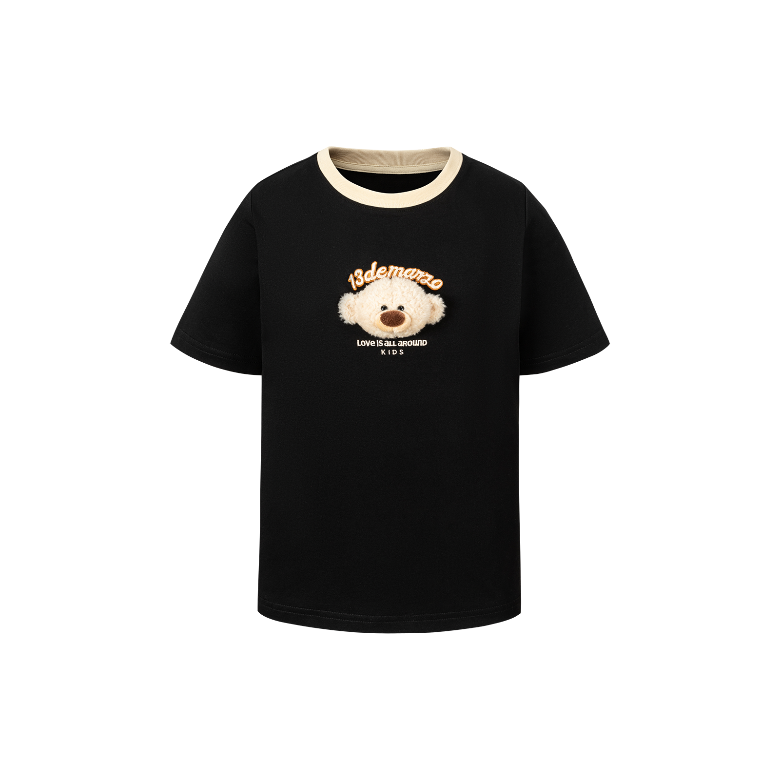 13DE MARZO BabyBear Round Neck T-shirt Black - 13DE MARZO