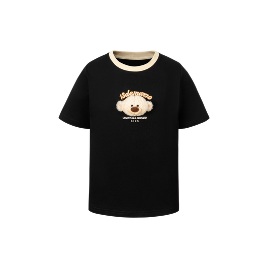 13DE MARZO BabyBear Round Neck T-shirt Black - 13DE MARZO