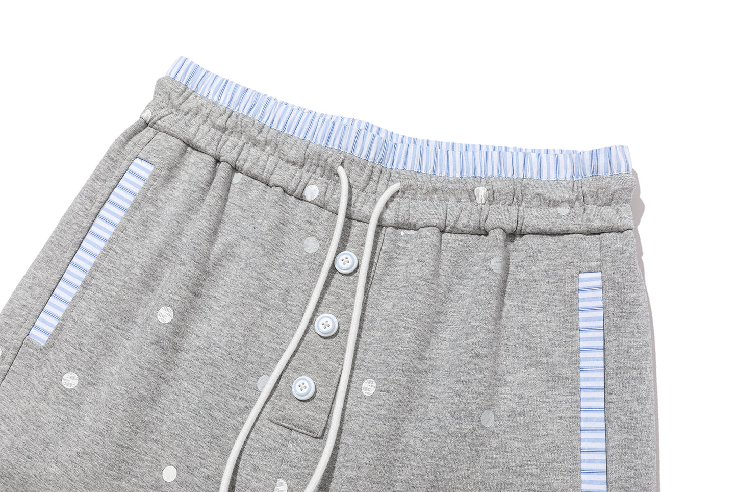 13DE MARZO Patchwork Polka Dot Sweatpants