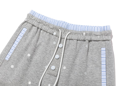 13DE MARZO Patchwork Polka Dot Sweatpants