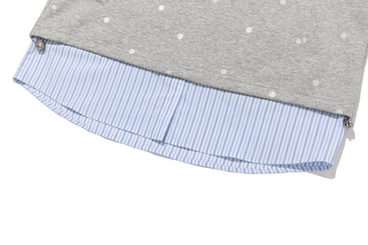 13DE MARZO Patchwork Polka Dot Sweatshirt
