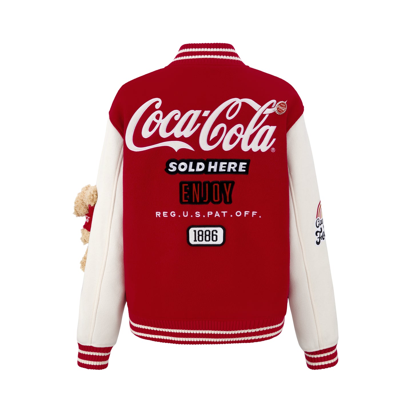 13DE MARZO Coca-Cola Bear Baseball Jacket