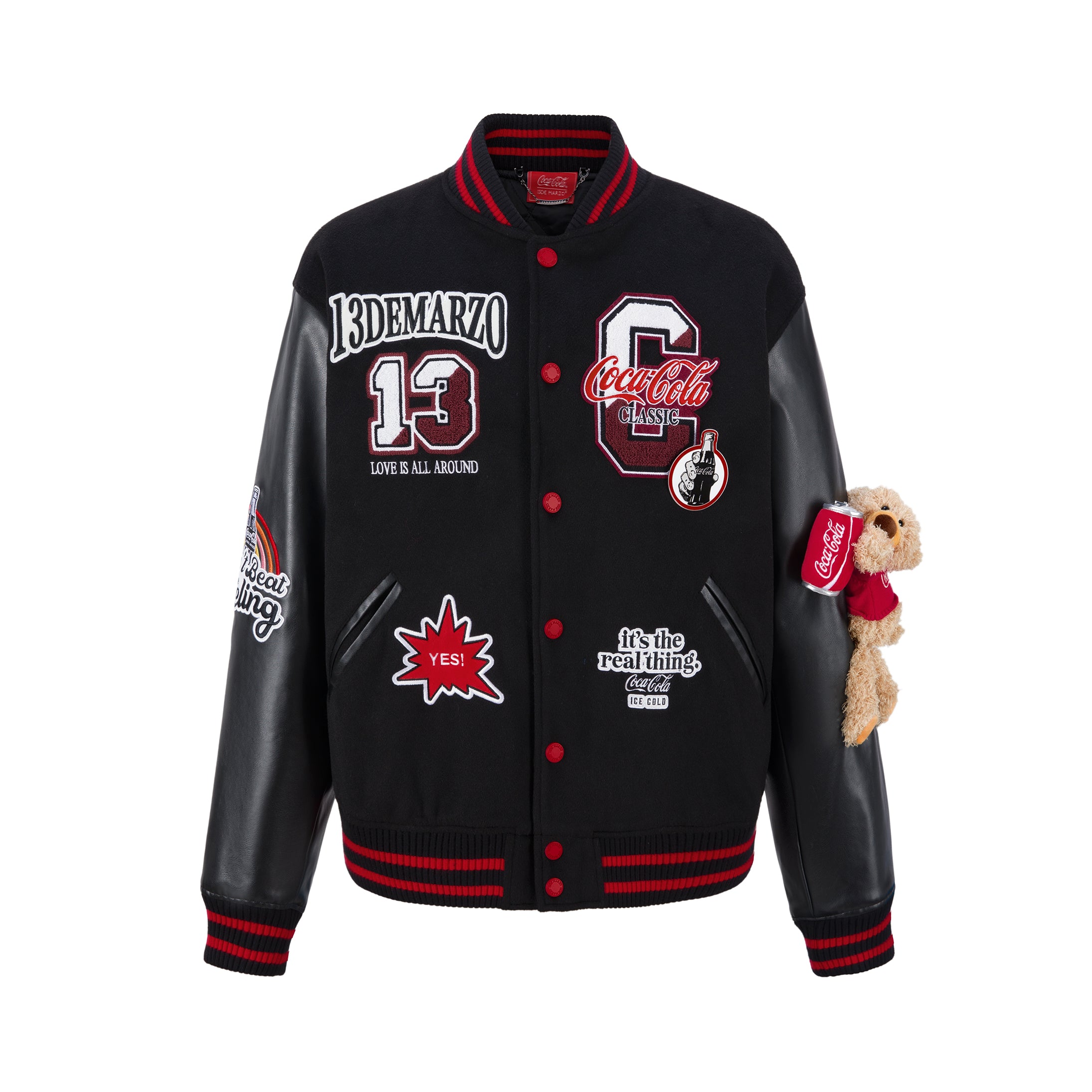 13DE MARZO Coca-Cola Bear Baseball Jacket