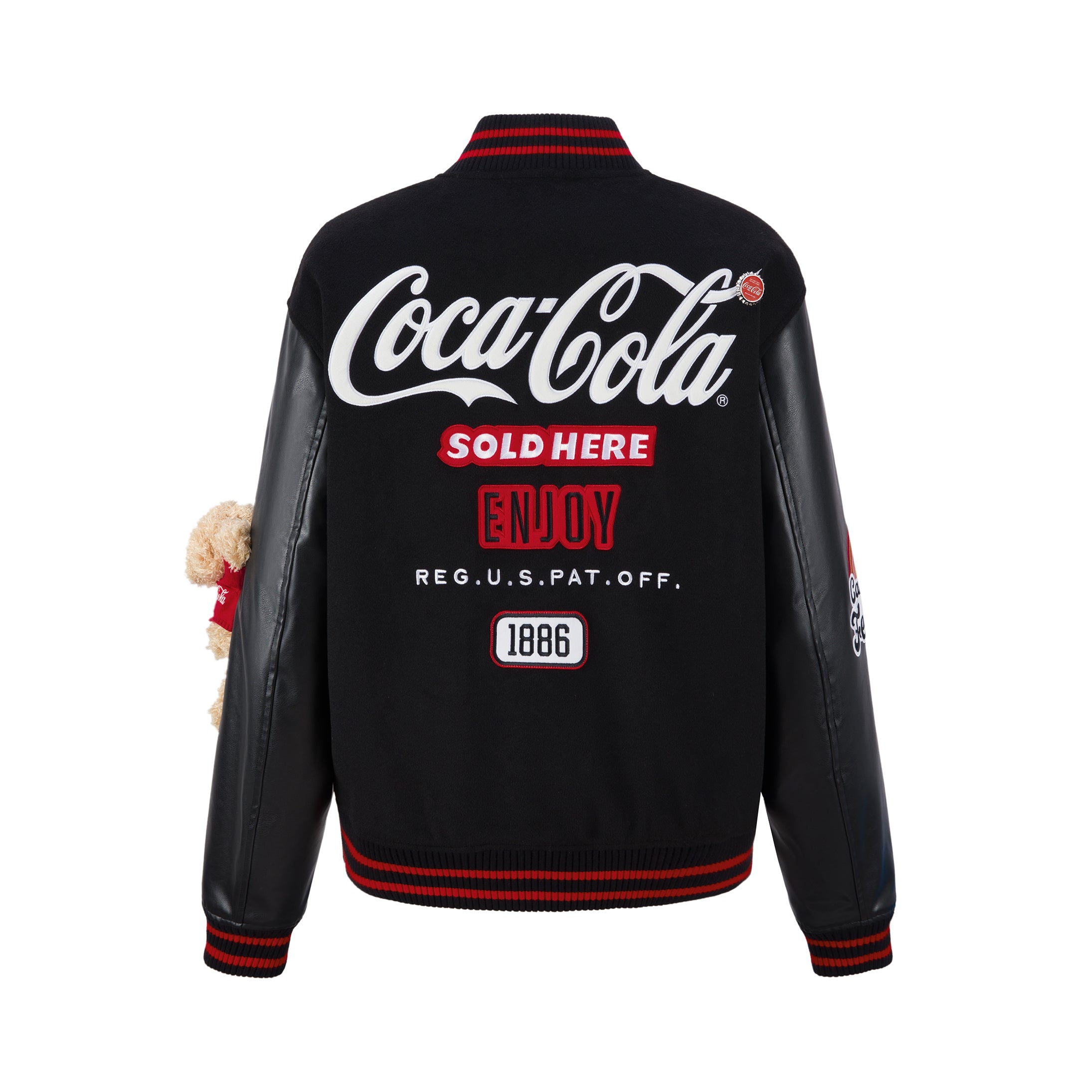 13DE MARZO Coca Cola Bear Baseball Jacket