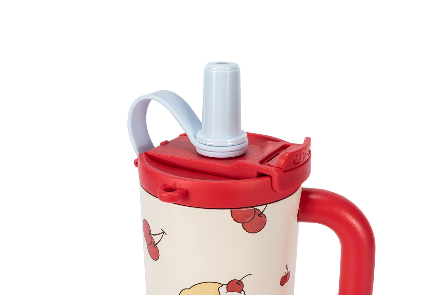13DE MARZO Cherry Bear Straw Insulated Cup