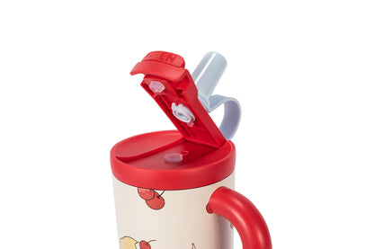 13DE MARZO Cherry Bear Straw Insulated Cup