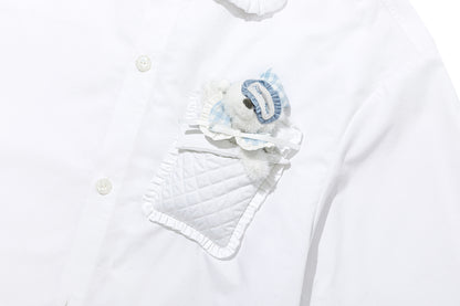 13DE MARZO Nighty Night Bear Oversized Shirt
