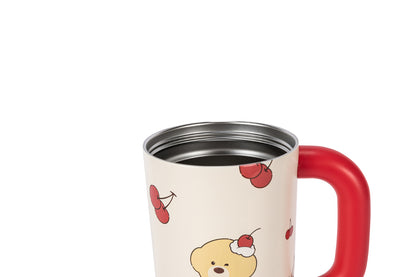 13DE MARZO Cherry Bear Straw Insulated Cup