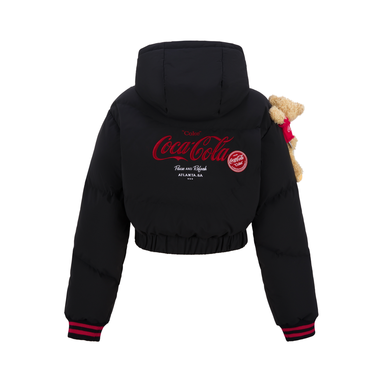 13DE MARZO Coca-Cola Bear Hooded Down Jacket