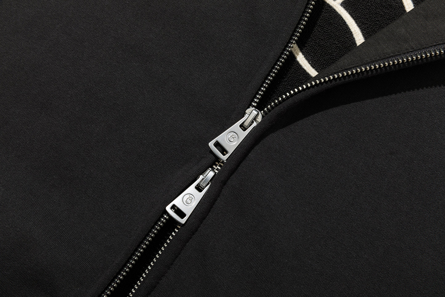 13DE MARZO Lumi Star Bear Zip Hoodie Dark Grey