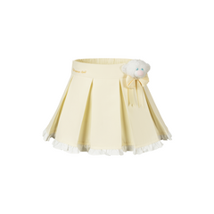 13DE MARZO BabyBear Pleated Skirt Yellow